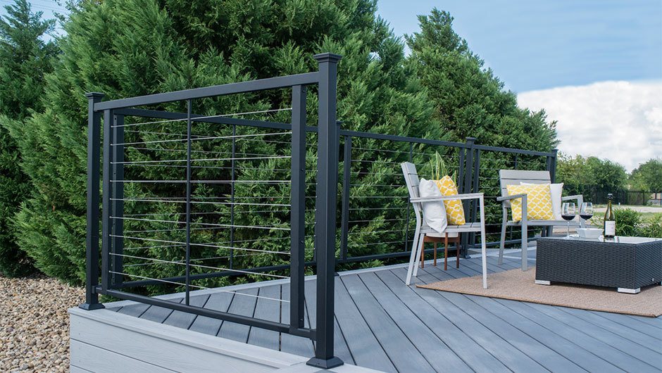 Fortress H-Series cable deck railing system