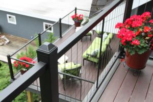 Fortress V-Series cable deck railing system