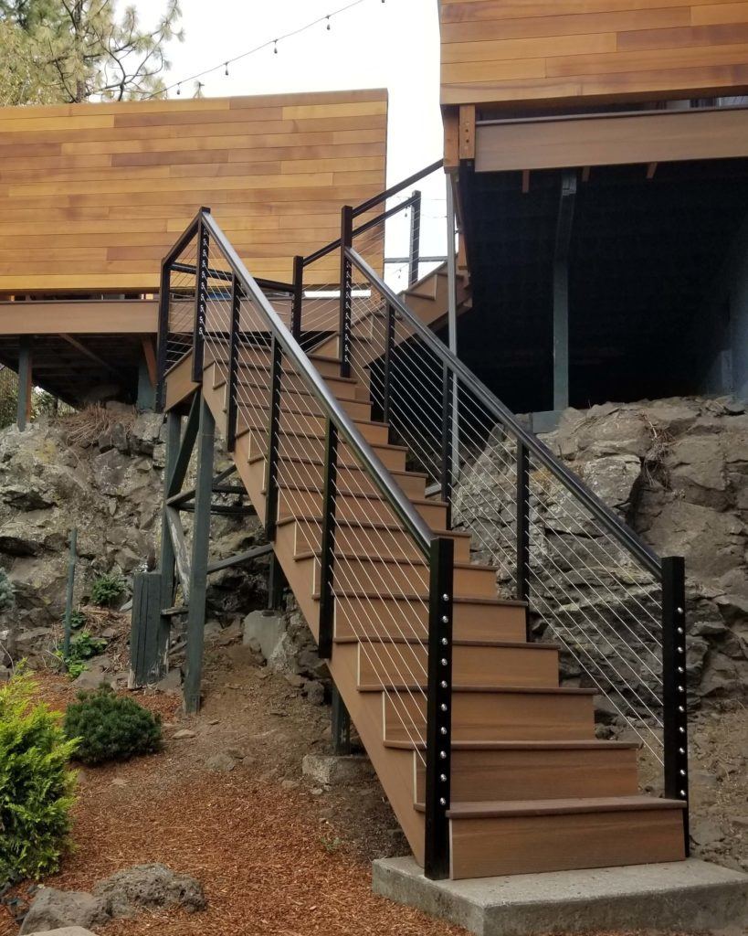 Custom railing on a South Hill Spokane deck
