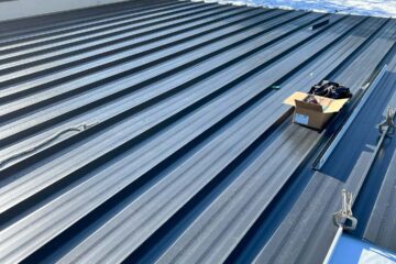 Custom metal roof underlayment installation.